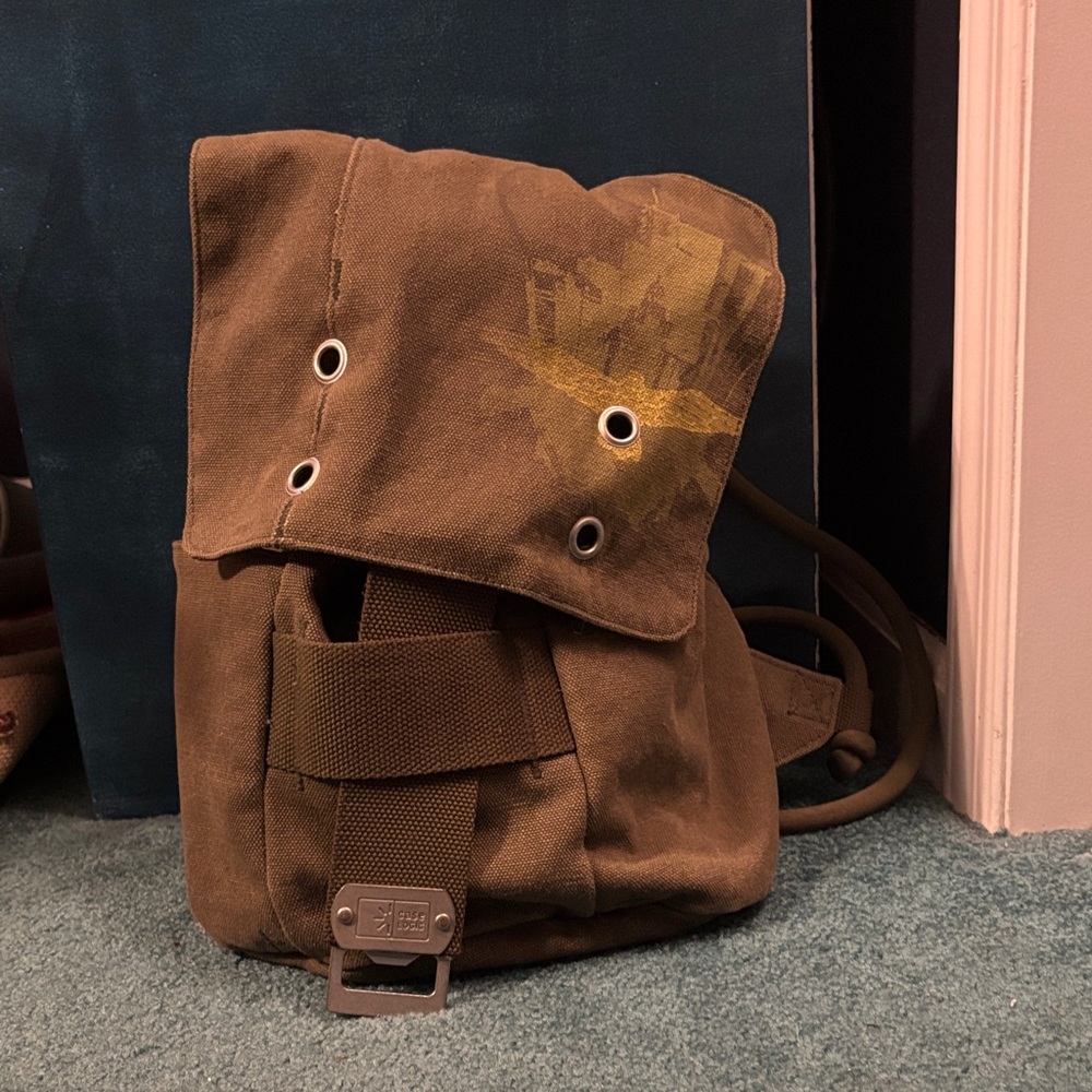 Stylish Brown Canvas Women's Backpack